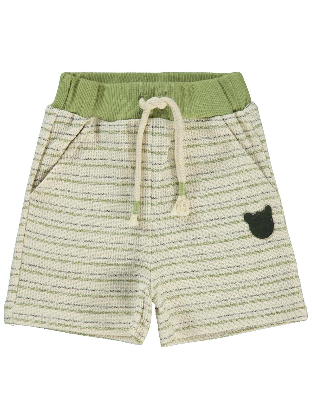 Civil Baby Çizgili 6-18 Ay Şort - Bej