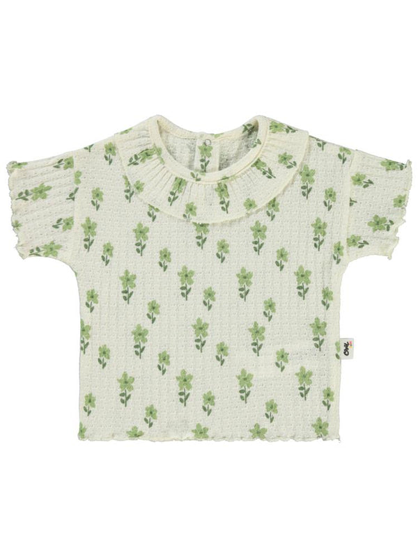 Civil Baby Çiçek Empirme 6-18 Ay Tişört - Bej