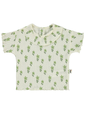 Civil Baby Çiçek Empirme 6-18 Ay Tişört - Bej