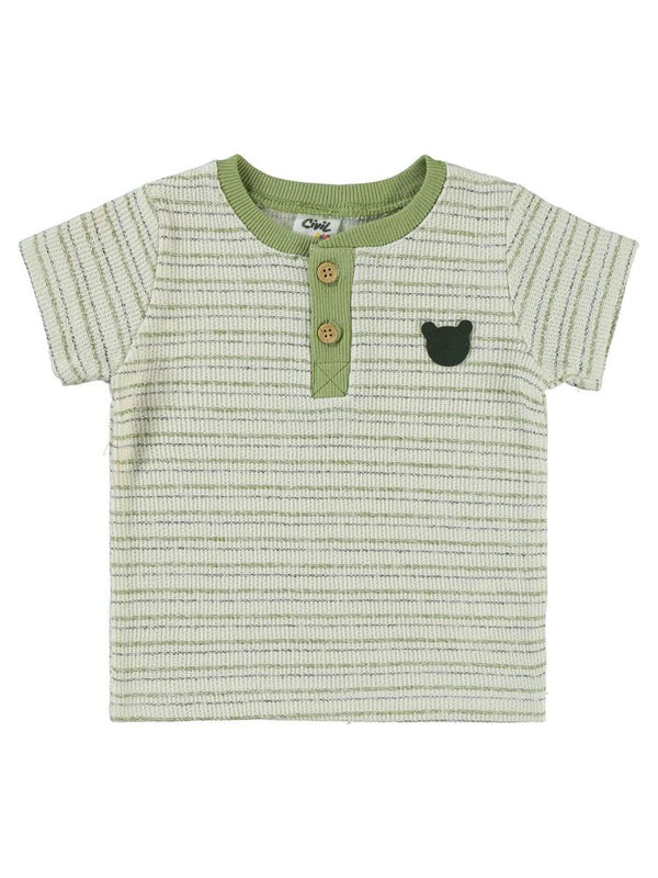 Civil Baby Çizgili 6-18 Ay Takım - Bej
