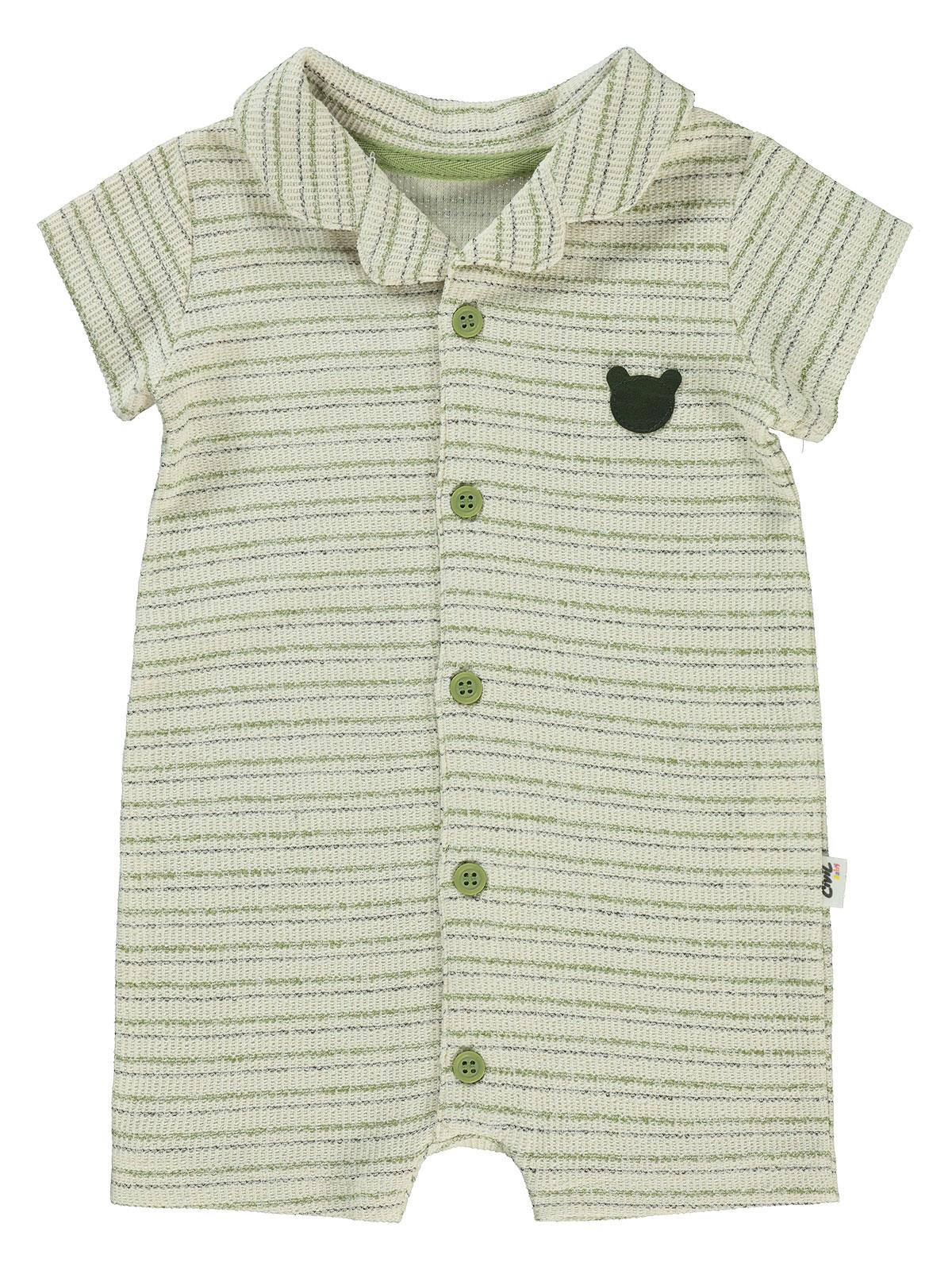 Civil Baby Çizgili 6-18 Ay Tulum - Bej