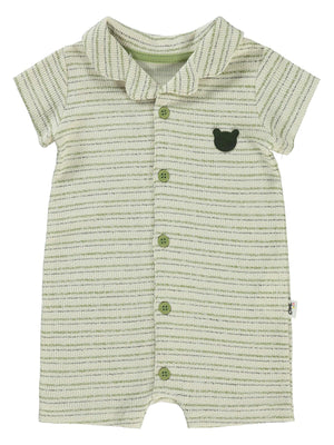 Civil Baby Çizgili 6-18 Ay Tulum - Bej