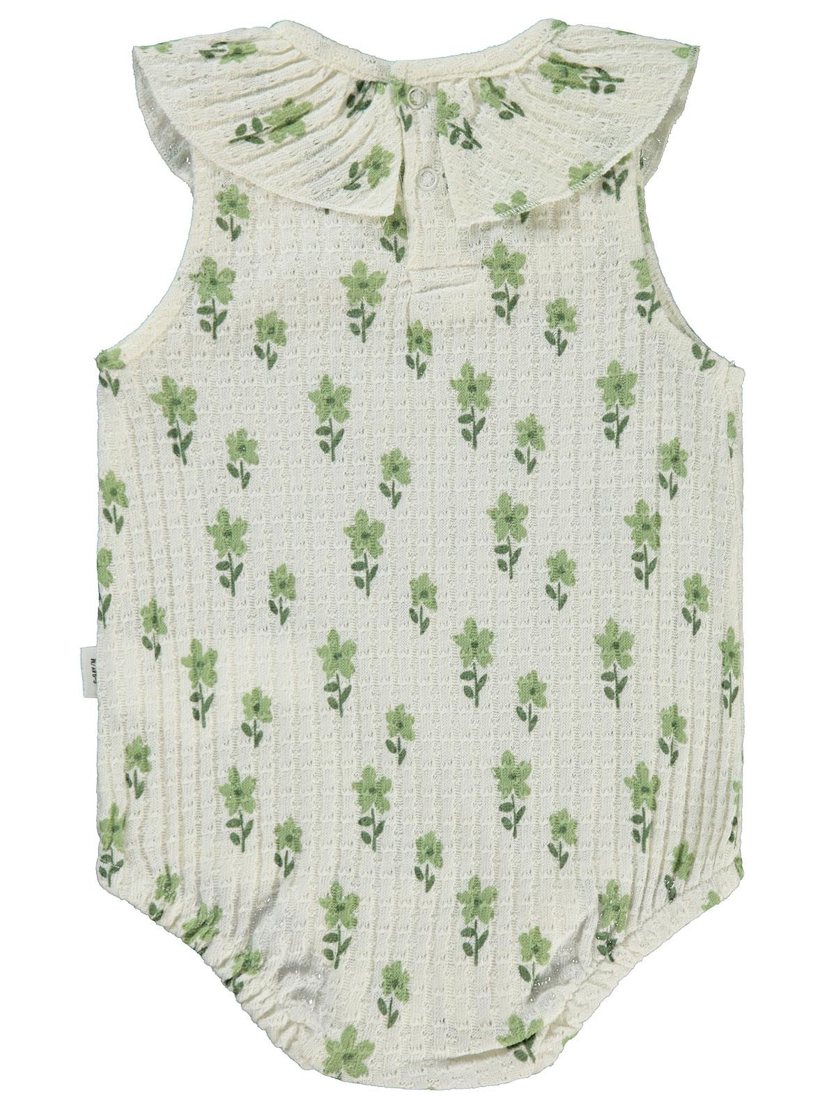 Civil Baby Çiçek Empirme 6-18 Ay Tulum - Bej