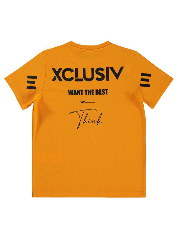 Civil Boys Exclusıve Baskılı 10-13 Yaş Tişört - Turuncu