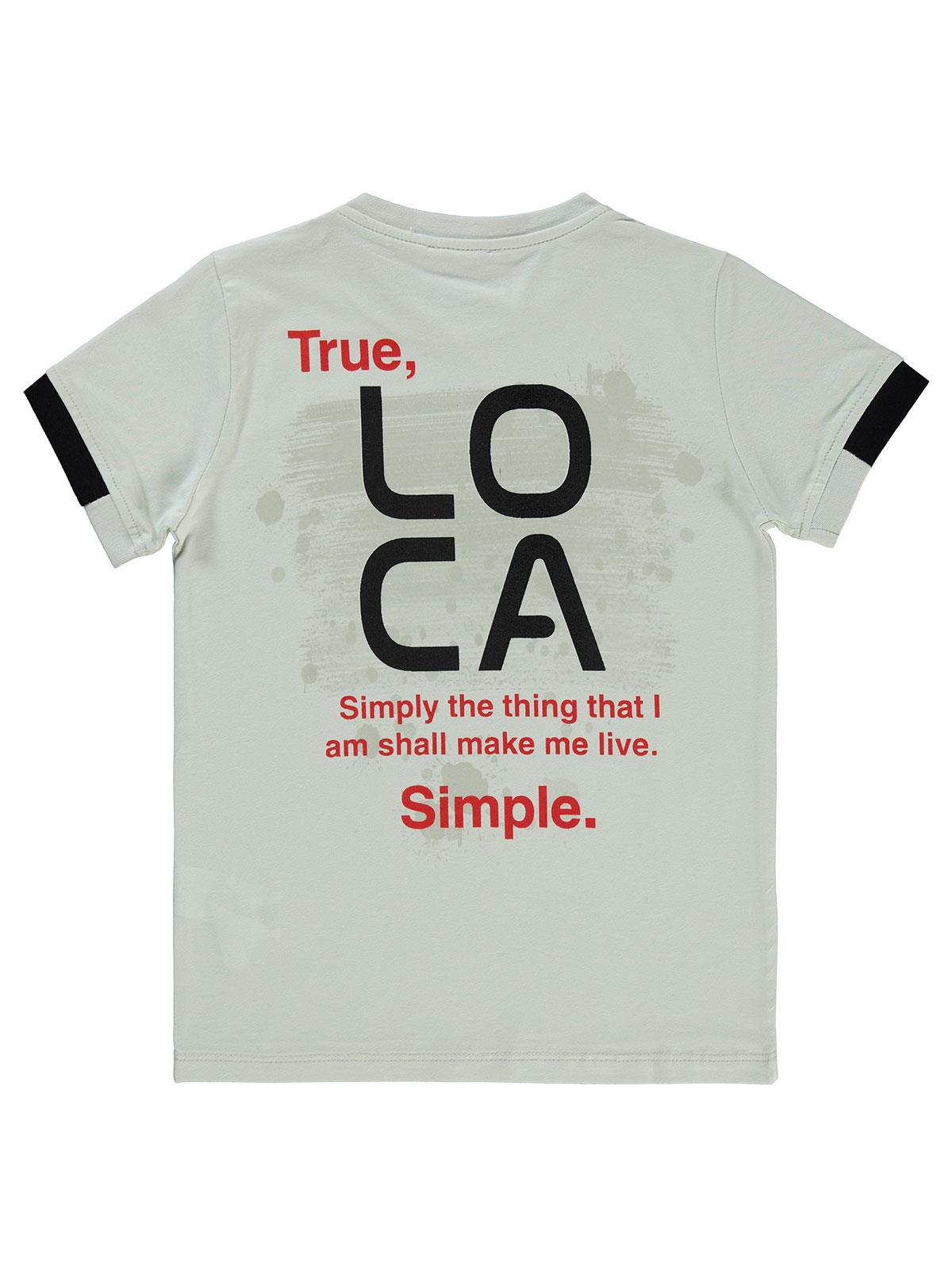 Civil Boys Loca Baskılı 6-9 Yaş Tişört - Gri