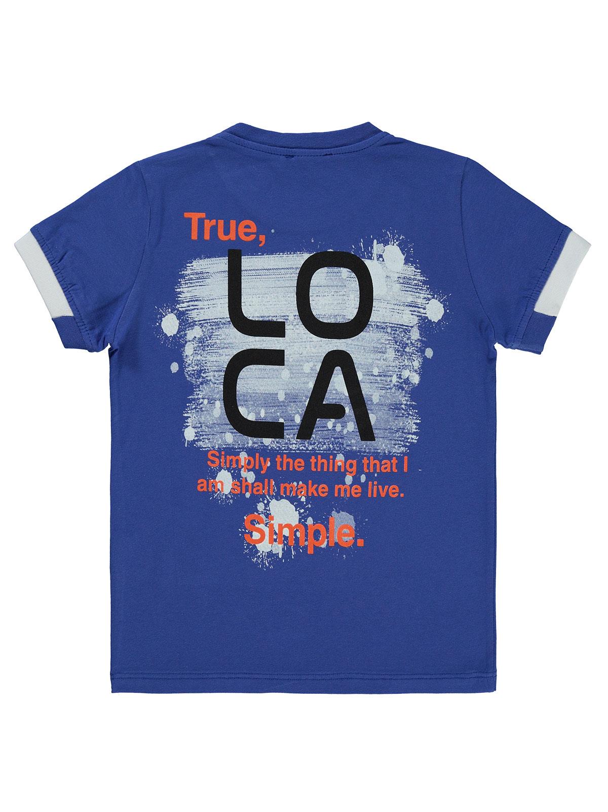 Civil Boys Loca Baskılı 10-13 Yaş Tişört - Mavi