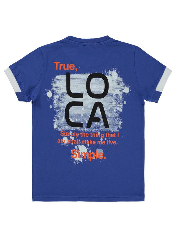 Civil Boys Loca Baskılı 10-13 Yaş Tişört - Mavi