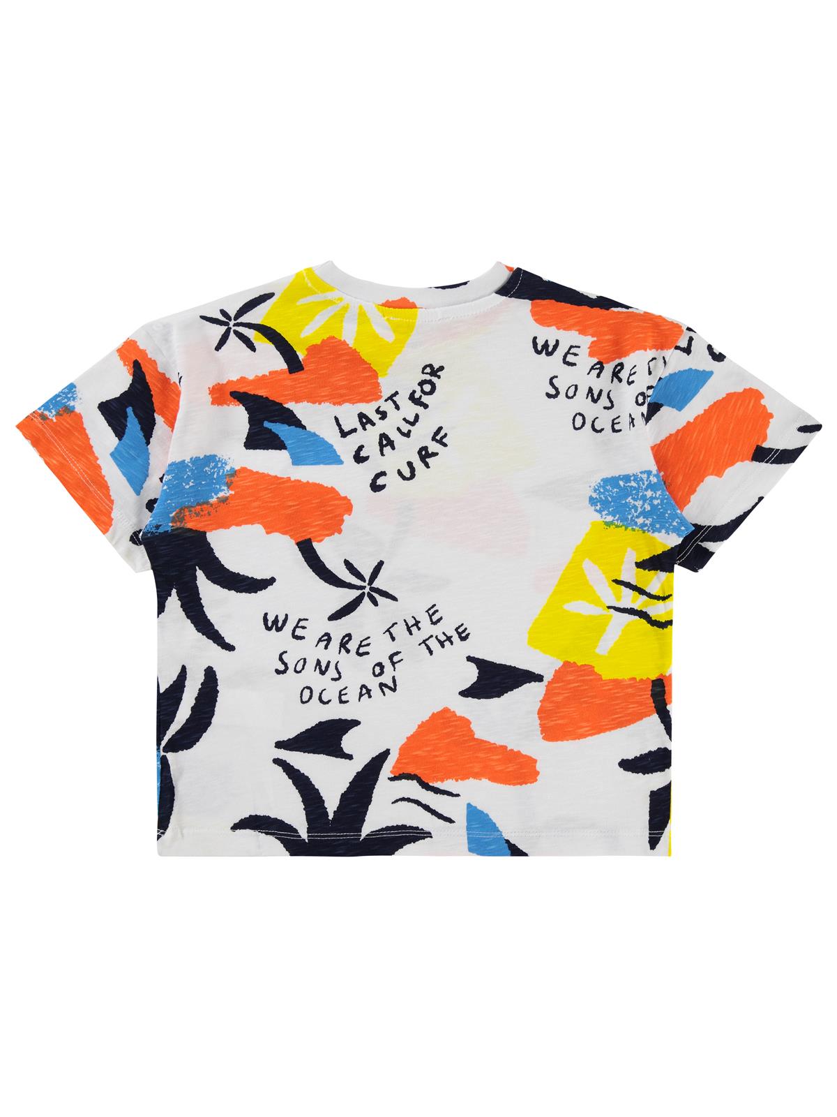 Civil Boys Sea Baskılı 10-13 Yaş Tişört - Beyaz