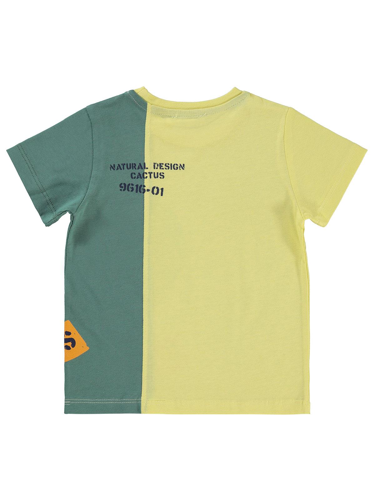 Civil Boys Az Us Kaktüs Baskılı 2-5 Yaş Tişört - Sarı