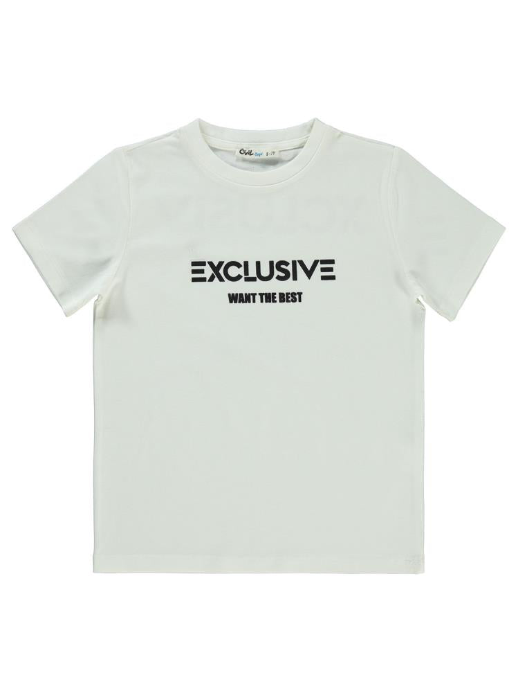 Civil Boys Exclusıve Baskılı 6-9 Yaş Tişört - Beyaz