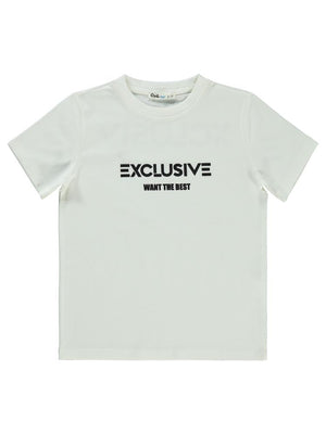 Civil Boys Exclusıve Baskılı 10-13 Yaş Tişört - Beyaz