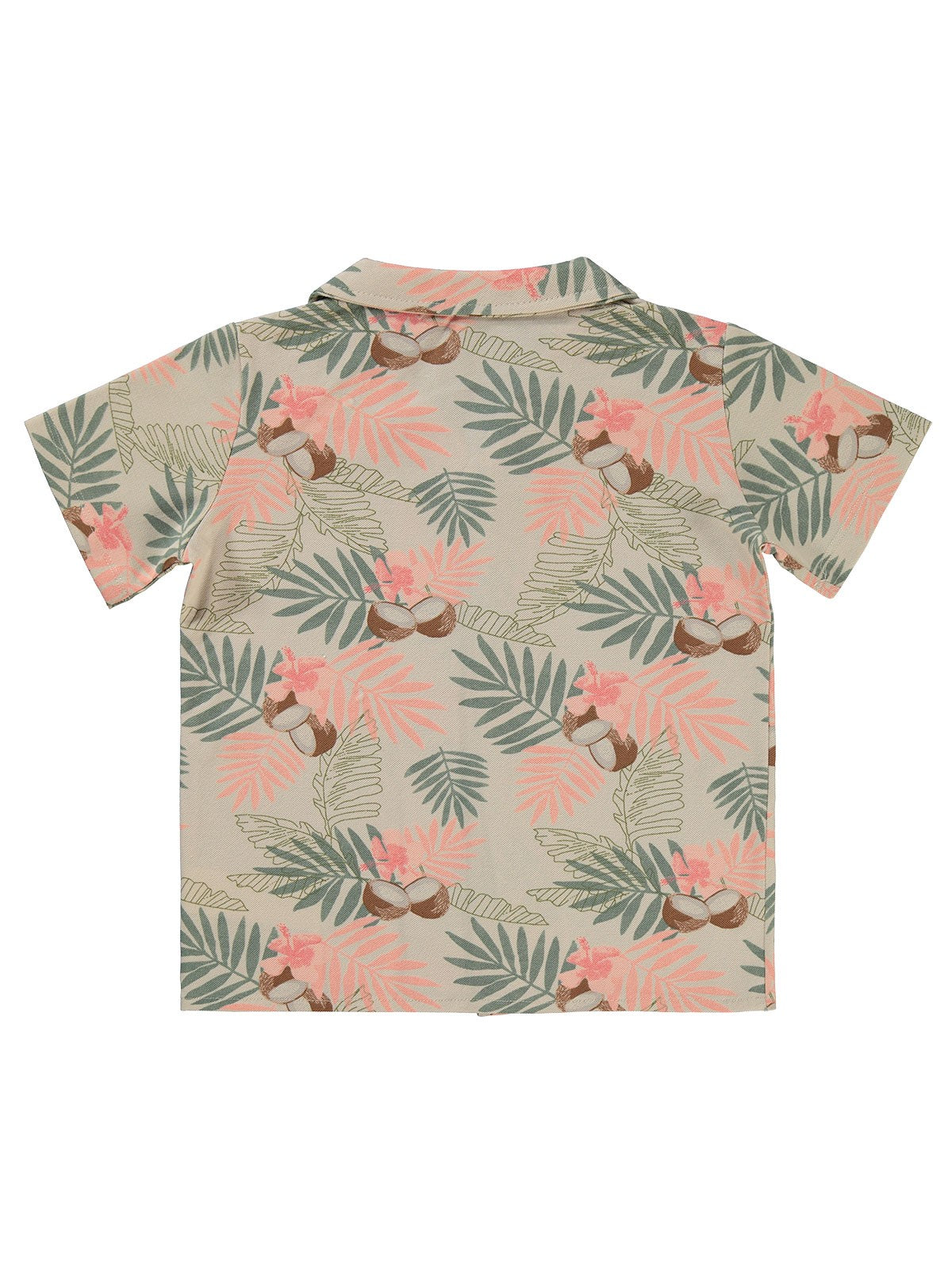 Civil Boys Yaprak Baskılı 10-13 Yaş Gömlek - Bej