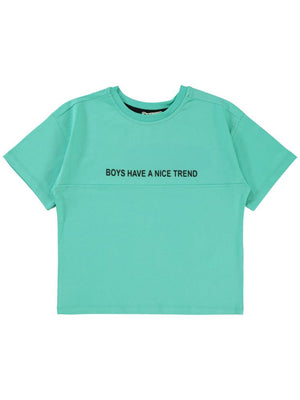 Civil Boys Boys Have Baskılı 10-13 Yaş Tişört - Yeşil
