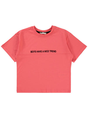 Civil Boys Boys Have Baskılı 6-9 Yaş Tişört - Pembe