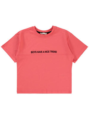 Civil Boys Boys Have Baskılı 10-13 Yaş Tişört - Pembe