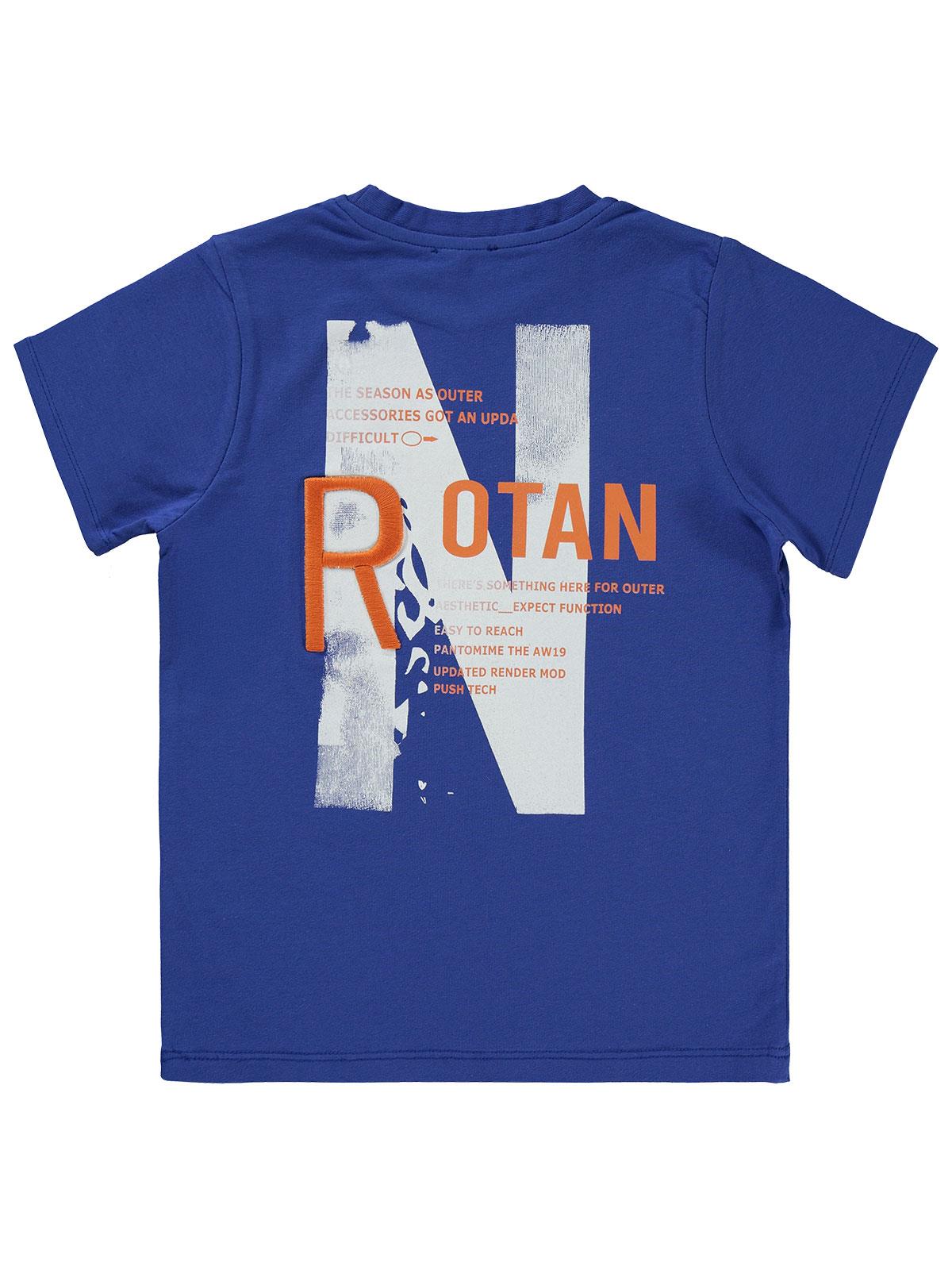 Civil Boys N Baskılı 6-9 Yaş Tişört - Mavi