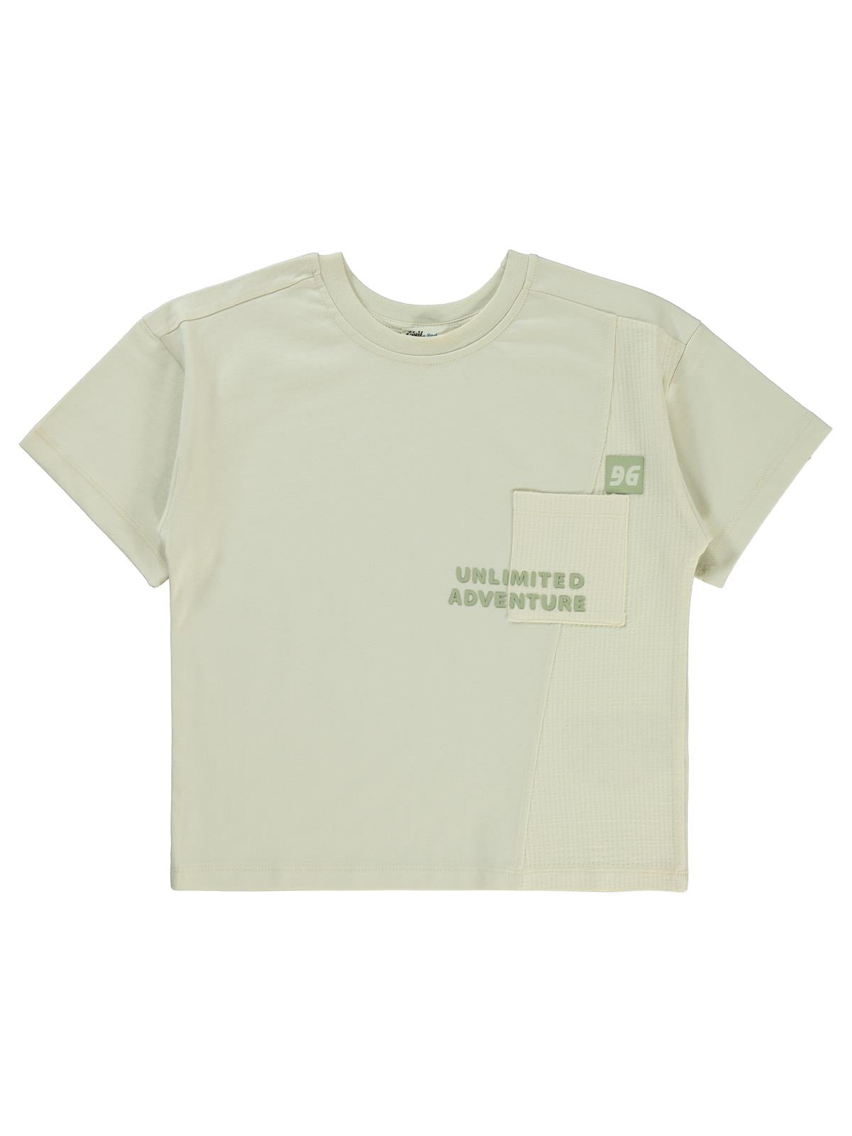 Civil Boys Adventure Baskılı 6-9 Yaş Tişört - Fil Dişi