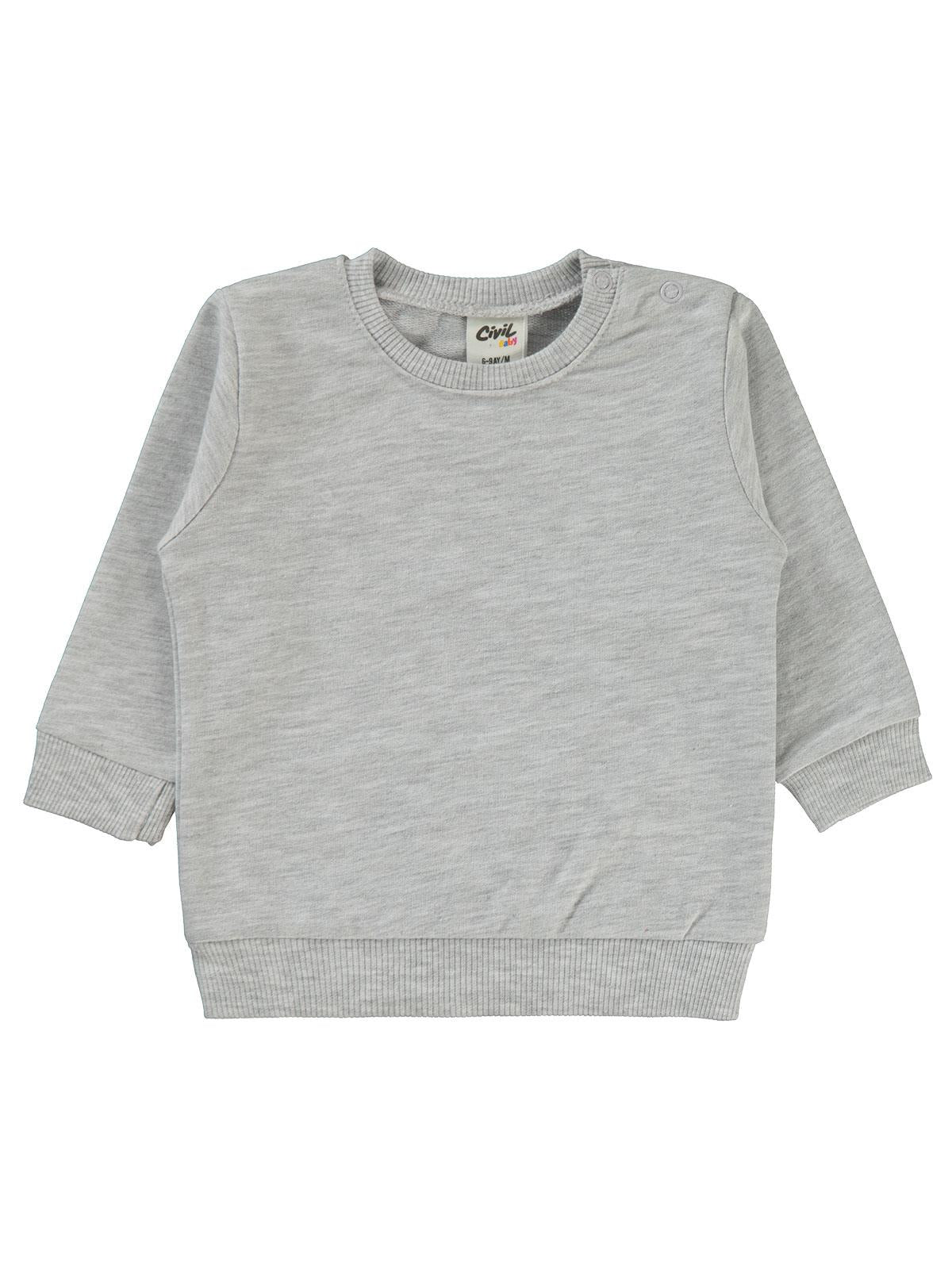 Civil Baby Basic 6-18 Ay Sweatshirt - Gri
