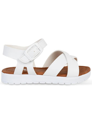 Civil Girls Çapraz Şeritli 27-31 Numara Sandalet - Beyaz