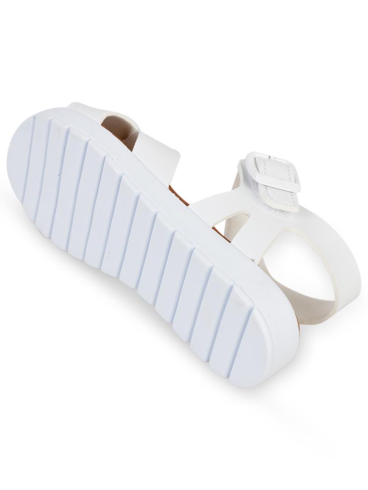 Civil Girls Çapraz Şeritli 27-31 Numara Sandalet - Beyaz