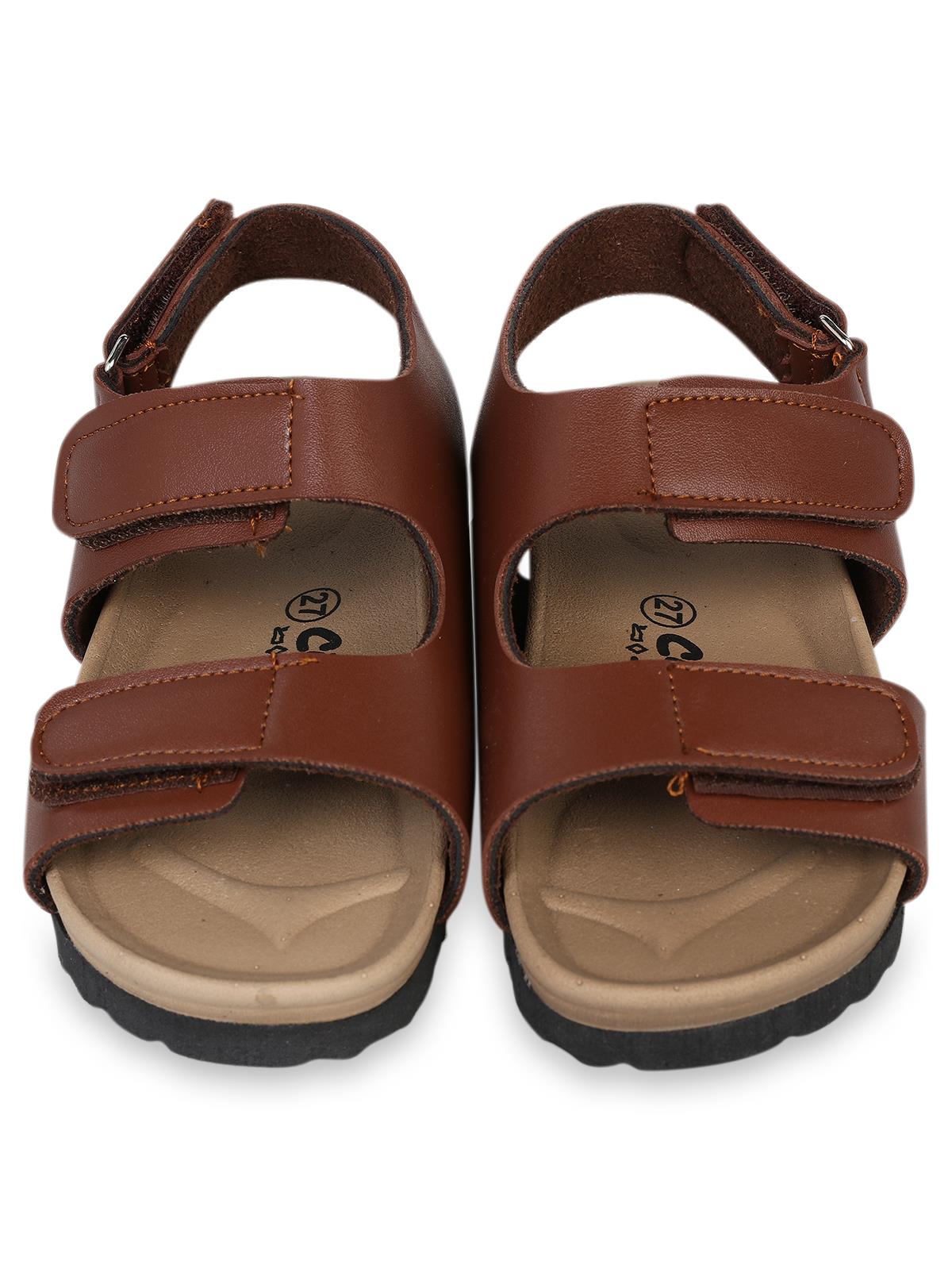 Civil Boys Cırtlı  31-35 Numara Sandalet - Kahverengi