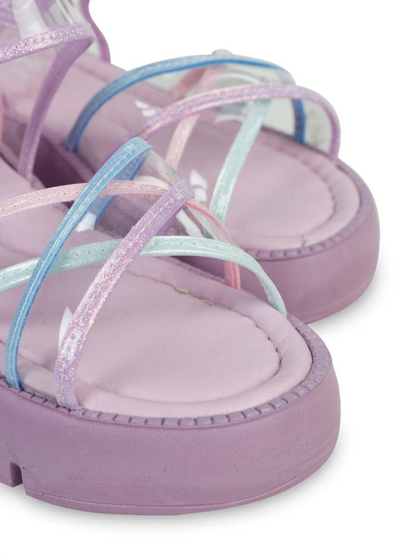 Civil Girls Dolgu Topuk 31-35 Numara Sandalet - Lila