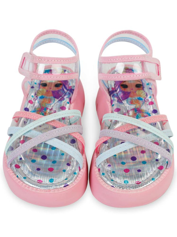Civil Girls Dolgu Topuk 26-30 Numara Sandalet - Pembe