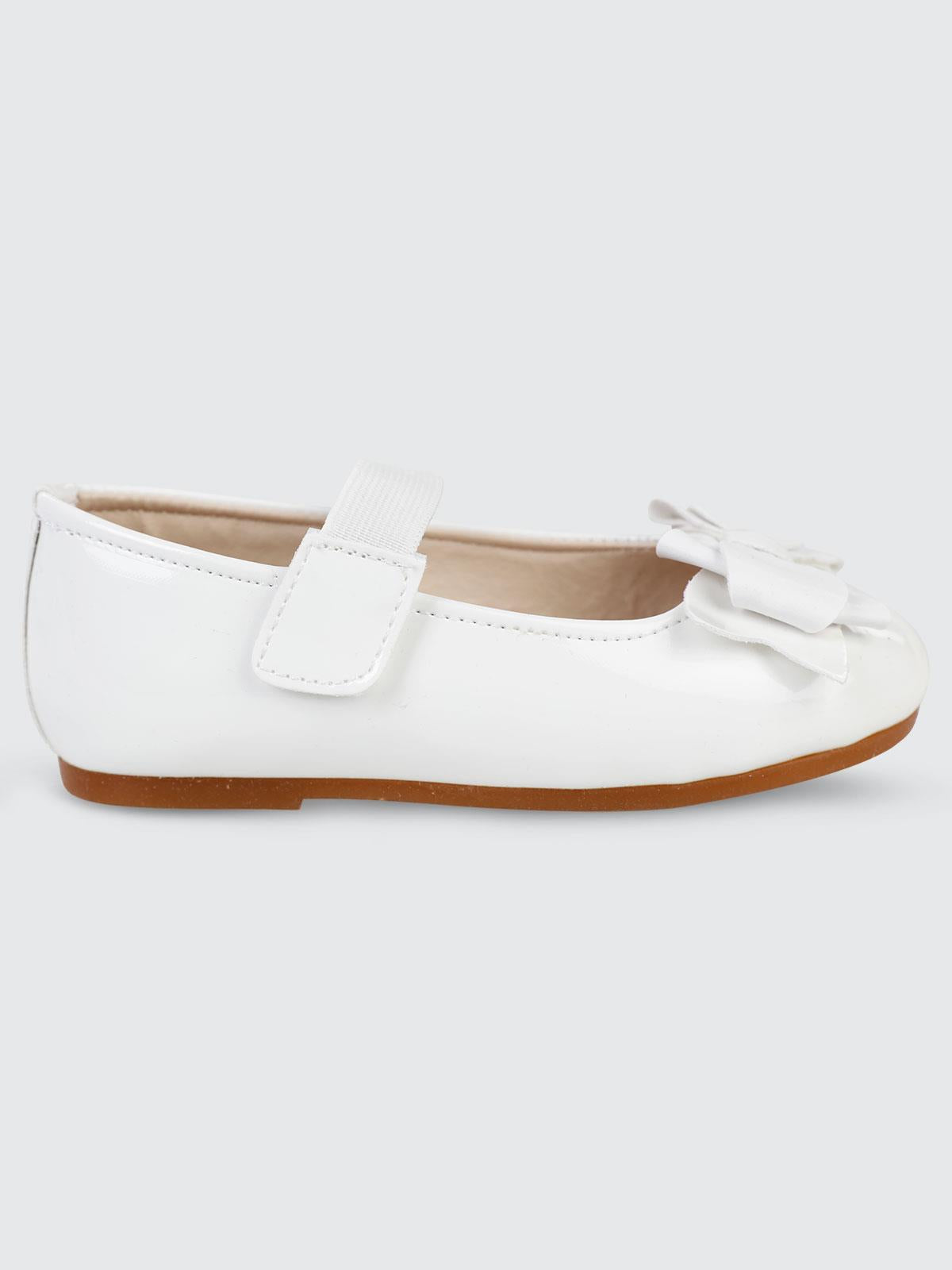 Civil Girls Fiyonklu 26-30 Numara Babet - Beyaz