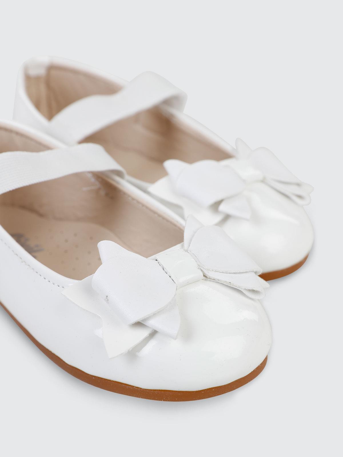 Civil Girls Fiyonklu 31-35 Numara Babet - Beyaz