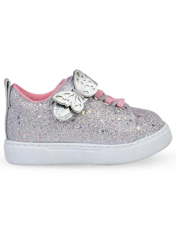 Civil Girls Pullu Aksesuarlı 22-26-Numara Spor Ayakkabı - Gri