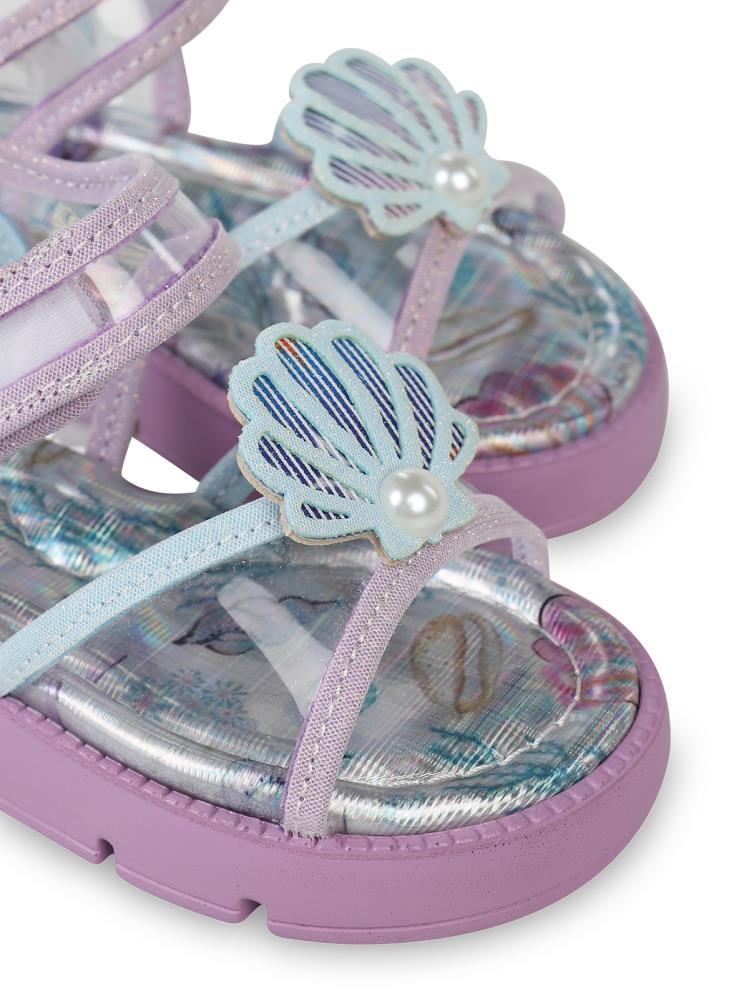 Civil Girls Dolgu Topuk 21-25-Numara Sandalet - Lila