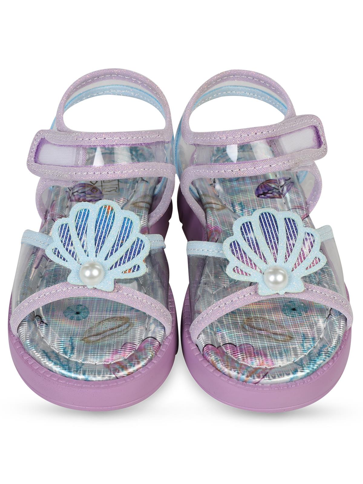 Civil Girls Dolgu Topuk 21-25-Numara Sandalet - Lila