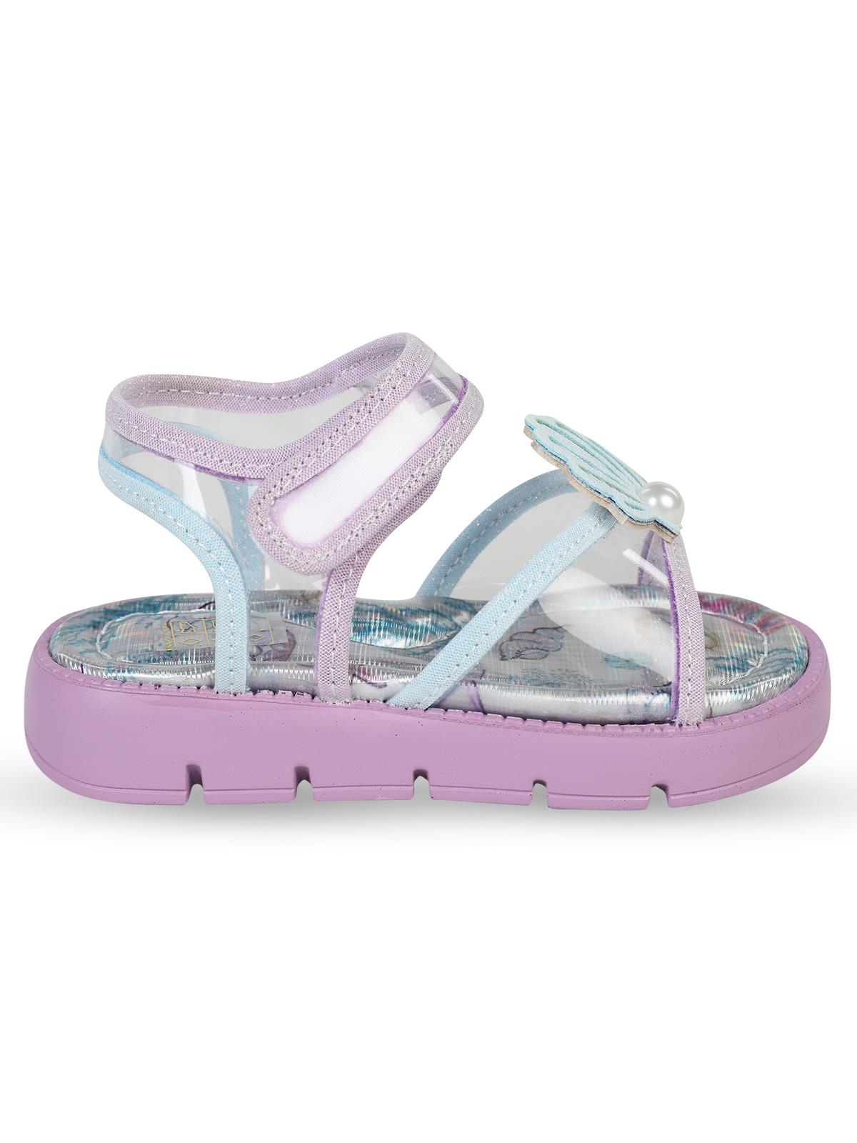 Civil Girls Dolgu Topuk 21-25-Numara Sandalet - Lila