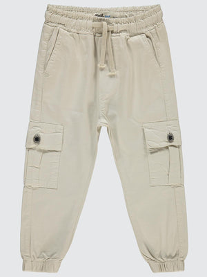 Civil Boys Bel Paça Lastikli Kargo Cepli 2-5 Yaş Pantolon - Bej