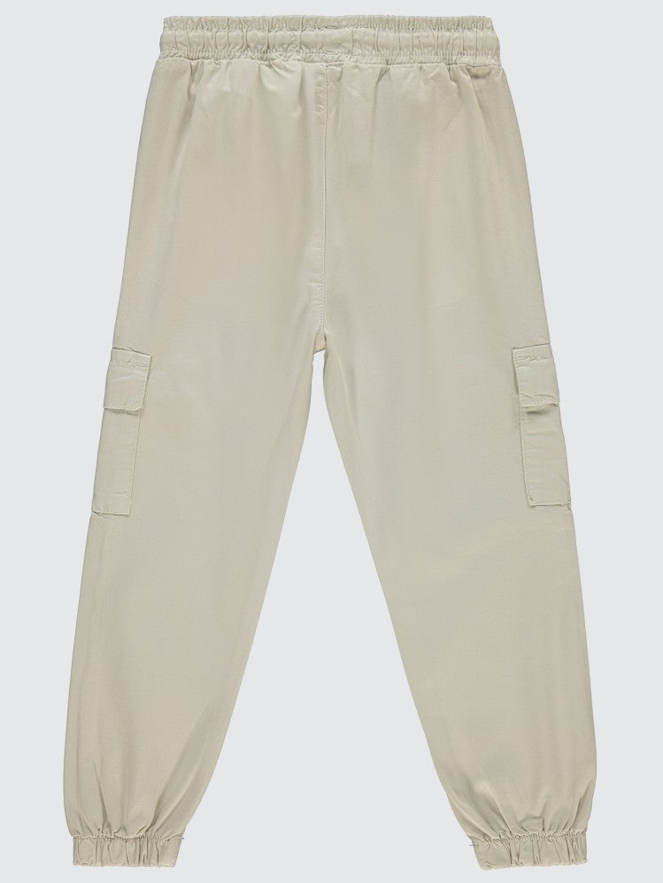 Civil Boys Bel Paça Lastikli Kargo Cepli 6-9 Yaş Pantolon - Bej