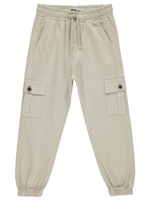 Civil Boys Bel Paça Lastikli Kargo Cepli 10-13 Yaş Pantolon - Bej