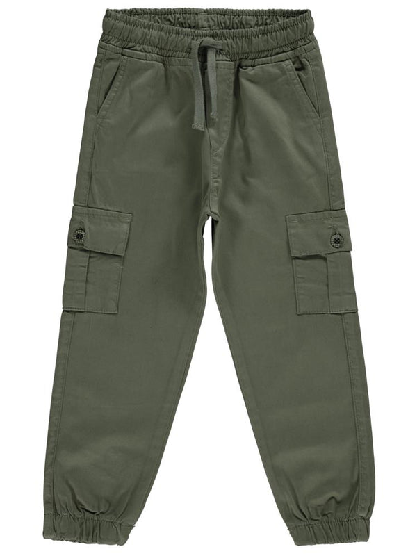 Civil Boys Bel Paça Lastikli Kargo Cepli 10-13 Yaş Pantolon - Yeşil