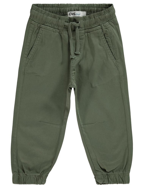 Civil Boys Bel Paça Lastikli Düz 2-5 Yaş Pantolon - Yeşil