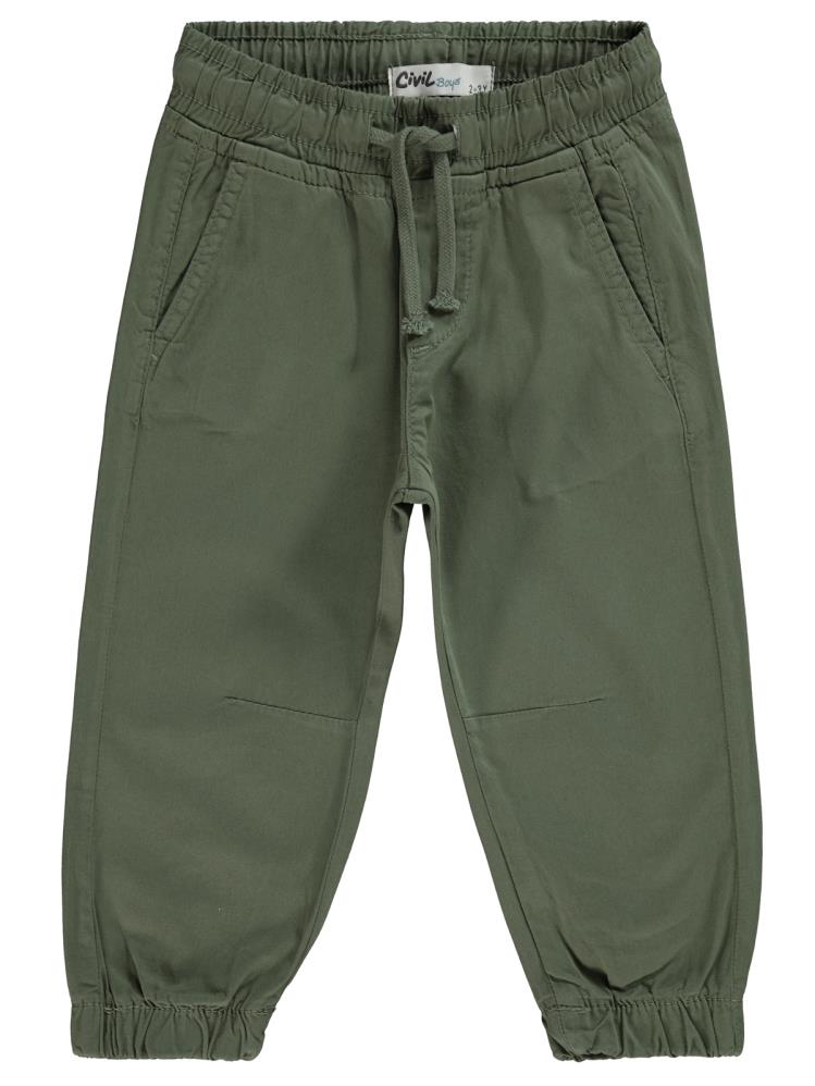 Civil Boys Bel Paça Lastikli Düz 2-5 Yaş Pantolon - Yeşil