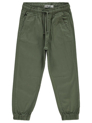 Civil Boys Bel Paça Lastikli Düz 6-9 Yaş Pantolon - Yeşil