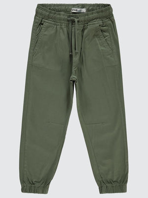 Civil Boys Bel Paça Lastikli Düz 10-13 Yaş Pantolon - Yeşil