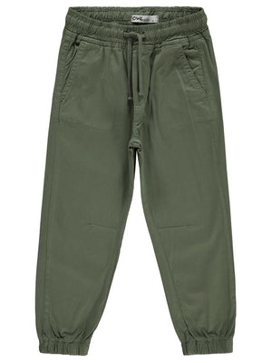Civil Boys Bel Paça Lastikli Düz 10-13 Yaş Pantolon - Yeşil