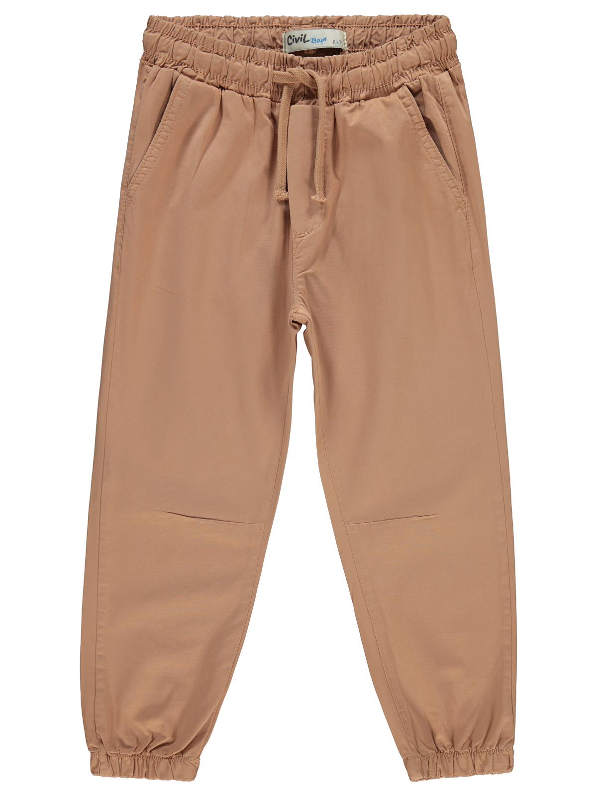 Civil Boys Bel Paça Lastikli Düz 10-13 Yaş Pantolon - Bej