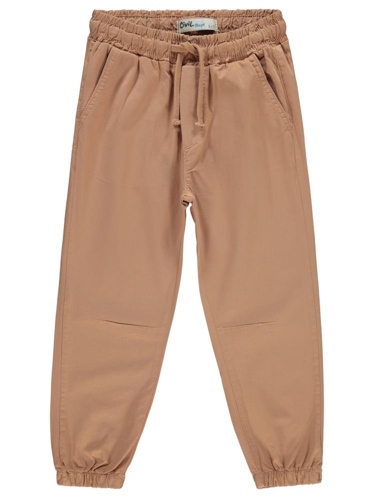 Civil Boys Bel Paça Lastikli Düz 6-9 Yaş Pantolon - Bej