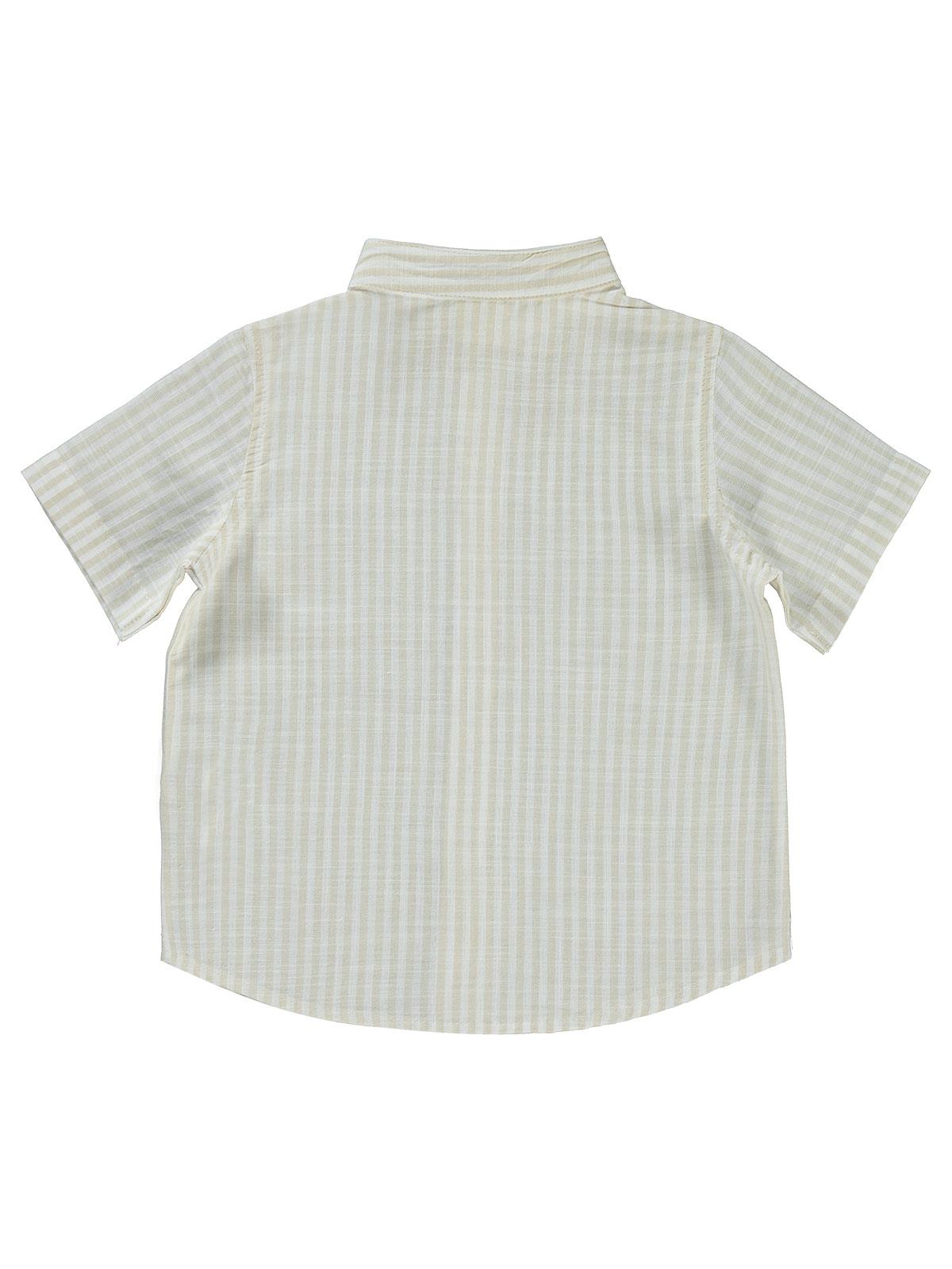 Civil Baby Çizgili 6-18 Ay Gömlek - Kahverengi