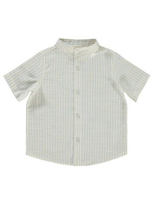 Civil Baby Çizgili 6-18 Ay Gömlek - Kahverengi