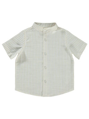 Civil Baby Çizgili 6-18 Ay Gömlek - Kahverengi