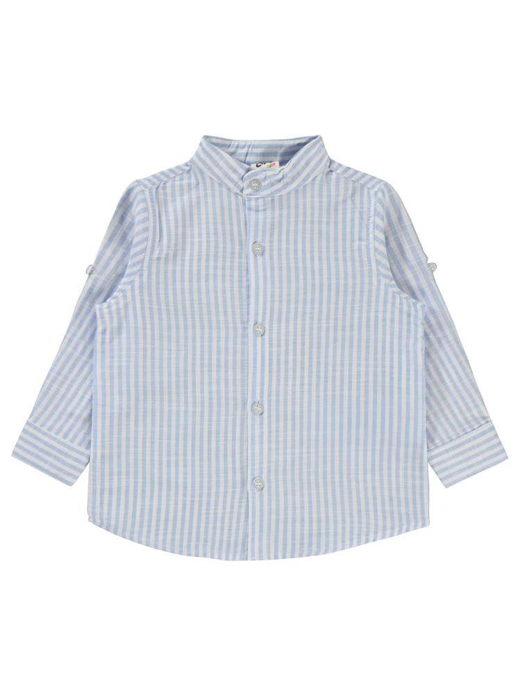 Civil Baby Çizgili 6-18 Ay Gömlek - Mavi