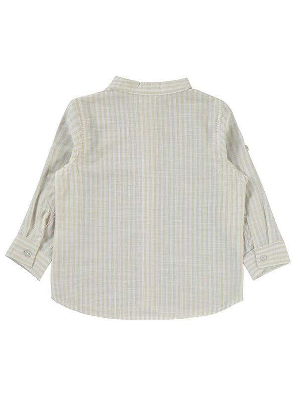 Civil Baby Çizgili 6-18 Ay Gömlek - Kahverengi