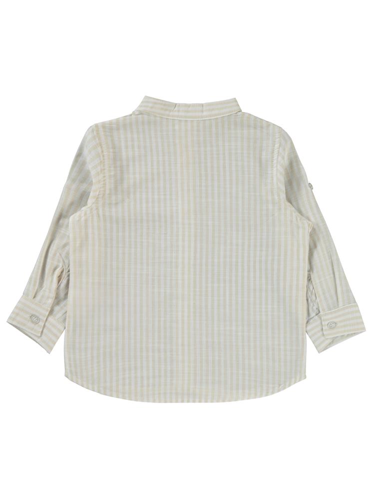 Civil Baby Çizgili 6-18 Ay Gömlek - Kahverengi